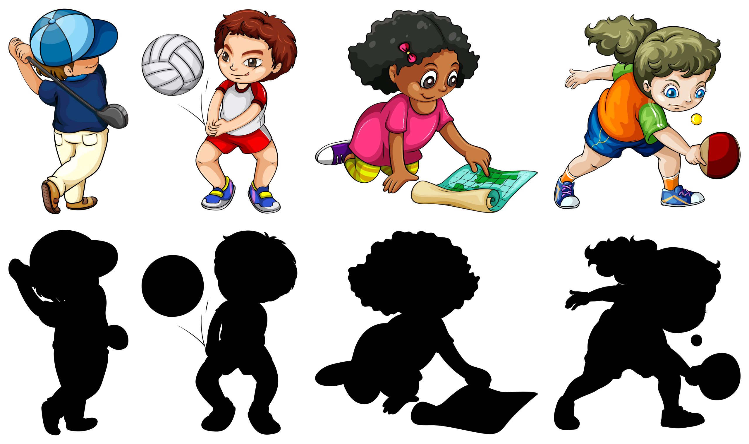 Set of children character